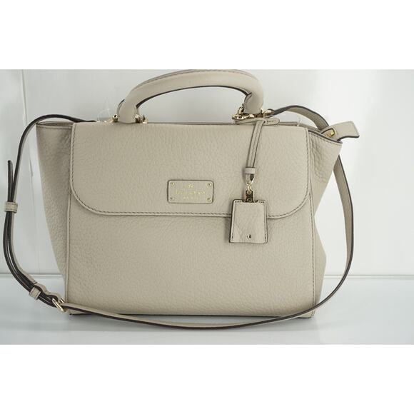 Kate Spade Kendall Court Nena Grey Pebbled Satchel Crossbody Bag